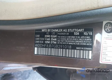 2016 Mercedes-Benz E 350 4Matic from USA, damaged, VIN WDDHF8JB7GB291018